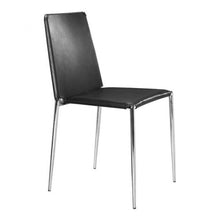 Load image into Gallery viewer, Tailored Guest or Conference Chair in Black Leatherette (Set of 4)
