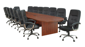 Premium Conference Table in Cherry or Mahogany (12', 18', or 24' Length)