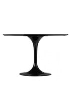 Load image into Gallery viewer, Black Lacquer Circular Meeting Table with Tulip-Shaped Base
