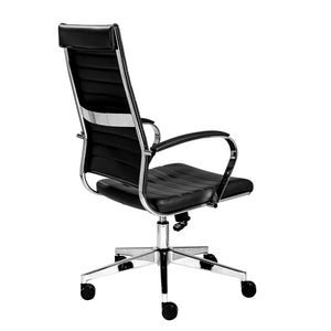 High-Back Black & Chrome Executive Office Chair
