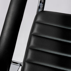 High-Back Black & Chrome Executive Office Chair