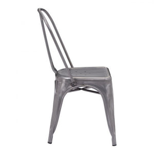Stunning Guest or Conference Chair in Industrial Gunmetal (Set of 2)
