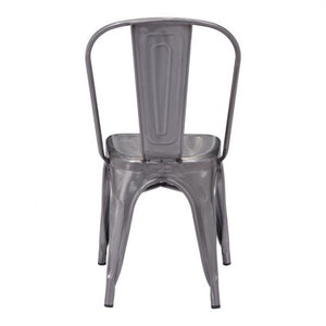 Stunning Guest or Conference Chair in Industrial Gunmetal (Set of 2)