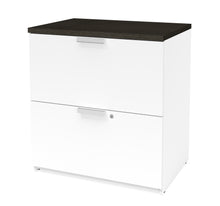 Load image into Gallery viewer, Premium Modern 2 Drawer Locking File Cabinet in White &amp; Deep Gray
