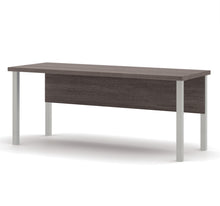 Load image into Gallery viewer, 71&quot; Modern Executive Office Desk with Metal Legs in Bark Gray
