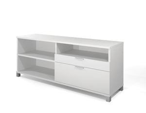 71" Modern Executive Office Desk with Metal Legs in White