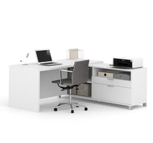 Load image into Gallery viewer, Premium Modern L-shaped Desk in White
