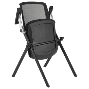 Set of 2 Folding Black Office Chairs