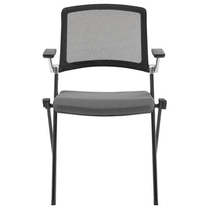 Set of 2 Folding Gray Office Chairs