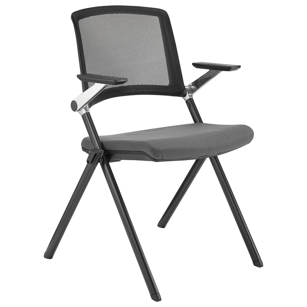 Set of 2 Folding Gray Office Chairs