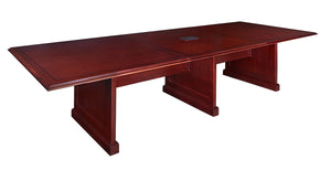 12 or 16 Foot Rectangular Conference Table in Mahogany Finish