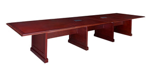 12 or 16 Foot Rectangular Conference Table in Mahogany Finish