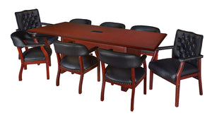 12 or 16 Foot Rectangular Conference Table in Mahogany Finish