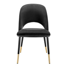 Load image into Gallery viewer, Set of 2 Black Velvet &amp; Gold 20&quot; Conference Chairs
