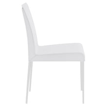 Load image into Gallery viewer, Premium White Leather Conference or Guest Chairs with Steel Legs (Set of 2)
