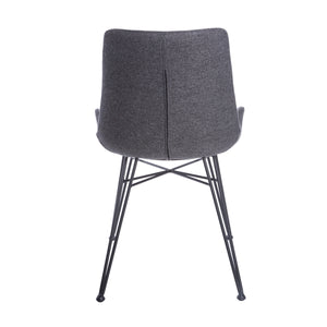 Classic Guest or Conference Chair in Black and Dark Gray (Set of 2)