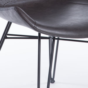 Classic Guest or Conference Chair in Black and Dark Gray (Set of 2)