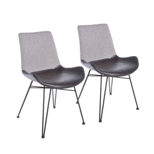 Load image into Gallery viewer, Classic Guest or Conference Chair in Black and Dark Gray (Set of 2)
