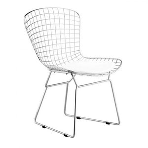 Elegant Guest or Conference Chair in Silver Wire Design (Set of 2)