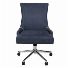 Load image into Gallery viewer, Fabric Rolling Office or Conference Chair in Denim Slate
