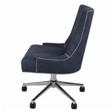 Load image into Gallery viewer, Fabric Rolling Office or Conference Chair in Denim Slate
