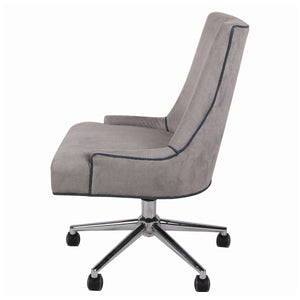 Fabric Rolling Office or Conference Chair in Soft Taupe