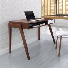 Load image into Gallery viewer, Walnut &amp; White Ultra Modern 46&quot; Office Desk
