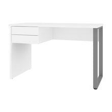Load image into Gallery viewer, Petite 47&quot; Office Desk in White with U-Shaped Metal Leg
