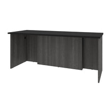 Load image into Gallery viewer, Bark Grey &amp; Black 71&quot; Modern Executive Desk
