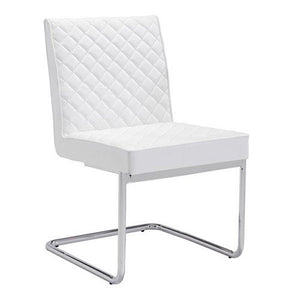 Modern White Armless Guest / Conference Chair (SET OF 2)
