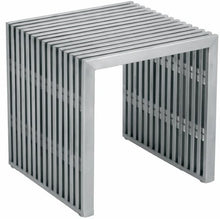 Load image into Gallery viewer, Modern 48&quot; Brushed Stainless Steel Executive Desk with Glass Top
