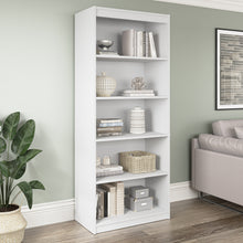 Load image into Gallery viewer, 30&quot; Five Shelf Bookcase in Satin White
