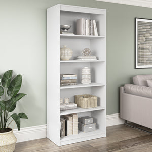 65" Modern L-Shaped Desk in Satin White