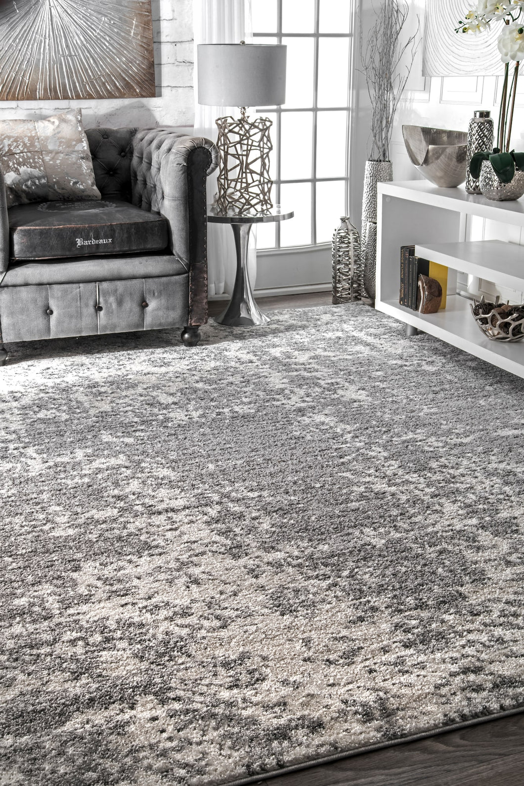 Simple Gray Distressed Rug Thick Grey Distressed Rug (Multiple Sizes Available) – ComputerDesk.com