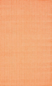 Classic Orange Office Floor Rug w/ Soft Textured Pattern (Multiple Sizes)