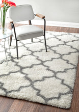 Load image into Gallery viewer, Rectangular Shag Rug w/ Classic Design in Ivory (Multiple Sizes Available)
