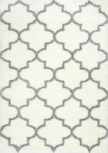 Load image into Gallery viewer, Rectangular Shag Rug w/ Classic Design in Ivory (Multiple Sizes Available)
