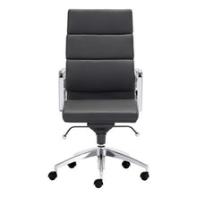 Load image into Gallery viewer, Classic High-Back Office Chair in Black Leatherette and Chrome
