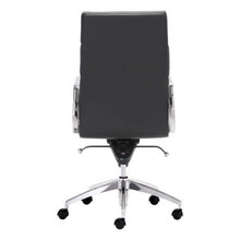 Load image into Gallery viewer, Classic High-Back Office Chair in Black Leatherette and Chrome
