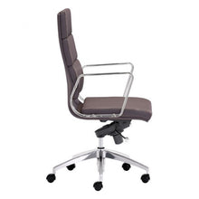 Load image into Gallery viewer, Classic High-Back Office Chair in Espresso Leatherette and Chrome
