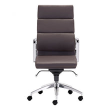 Load image into Gallery viewer, Classic High-Back Office Chair in Espresso Leatherette and Chrome
