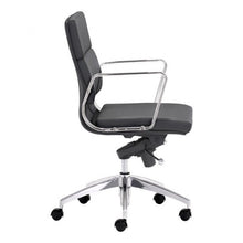 Load image into Gallery viewer, Classic Low-Back Office Chair in Black Leatherette and Chrome
