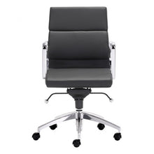 Load image into Gallery viewer, Classic Low-Back Office Chair in Black Leatherette and Chrome
