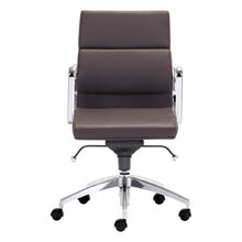Load image into Gallery viewer, Classic Low-Back Office Chair in Espresso Leatherette and Chrome
