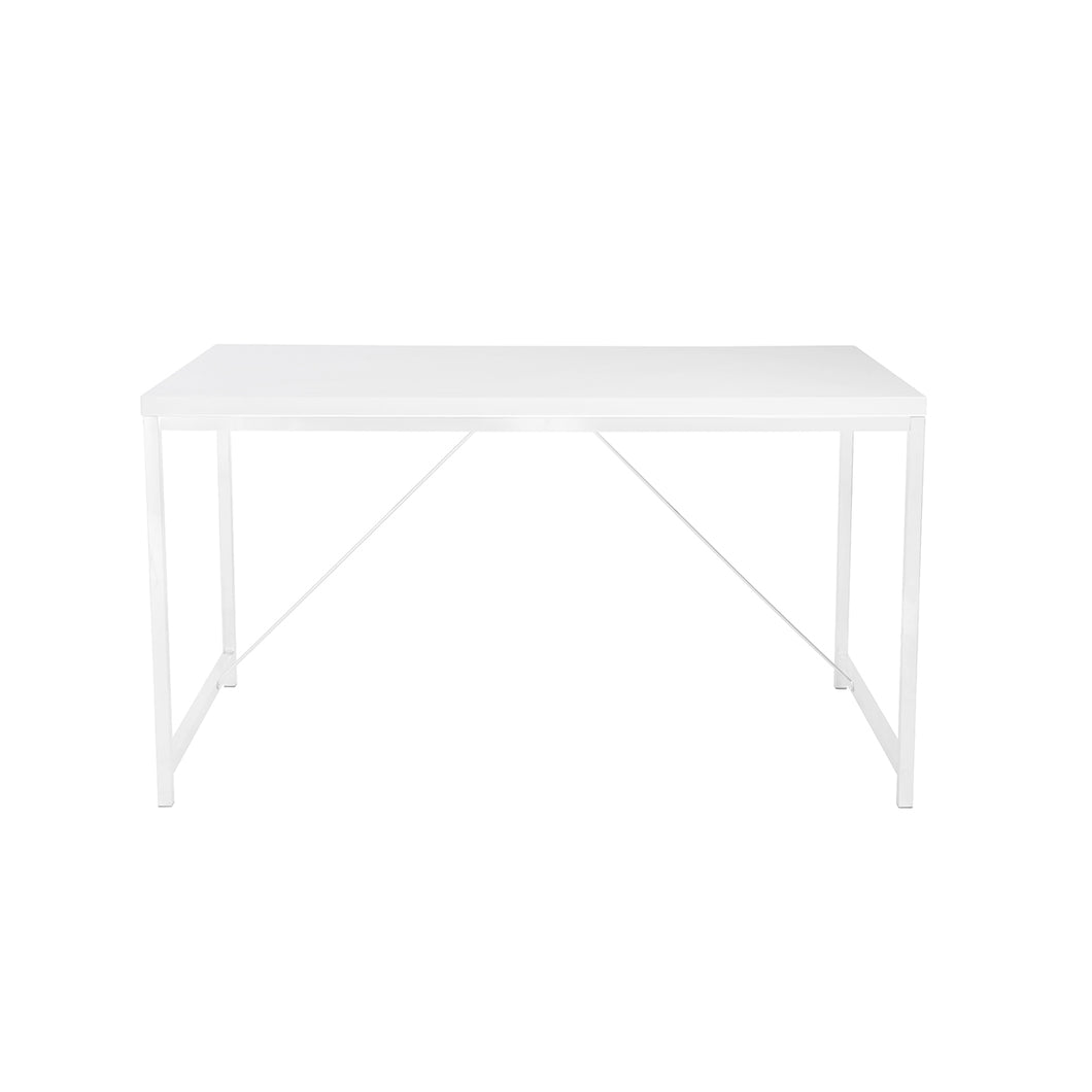 Modern Desk with Industrial Flair in White