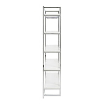 Load image into Gallery viewer, Sturdy 5-Shelf Office Bookcase w/ Exposed Steel &amp; White Shelves
