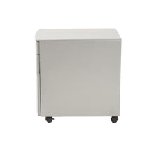 Load image into Gallery viewer, Modern Silver Locking File Cabinet on Premium Casters
