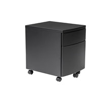 Load image into Gallery viewer, Black Steel Office Filing Cabinet on Wheels
