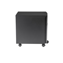 Load image into Gallery viewer, Black Steel Office Filing Cabinet on Wheels
