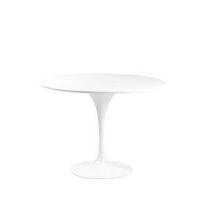 Stylish 40" Round High-Gloss White Meeting Table